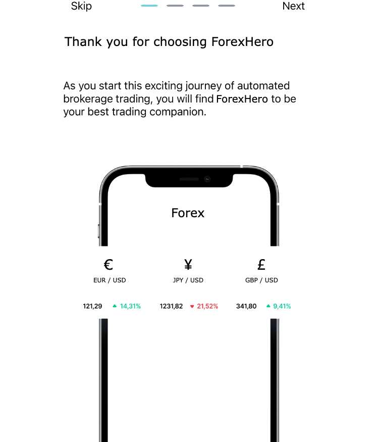 Image showing ForexHero user-friendly forex trading bot interface